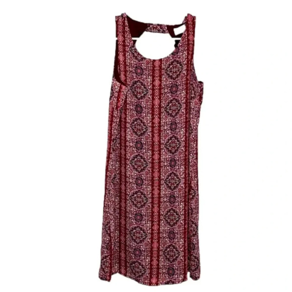 Pink Republic Dresses & Skirts - NWT xs holiday party dress bohemian pattern sleeveless open back versatile lined